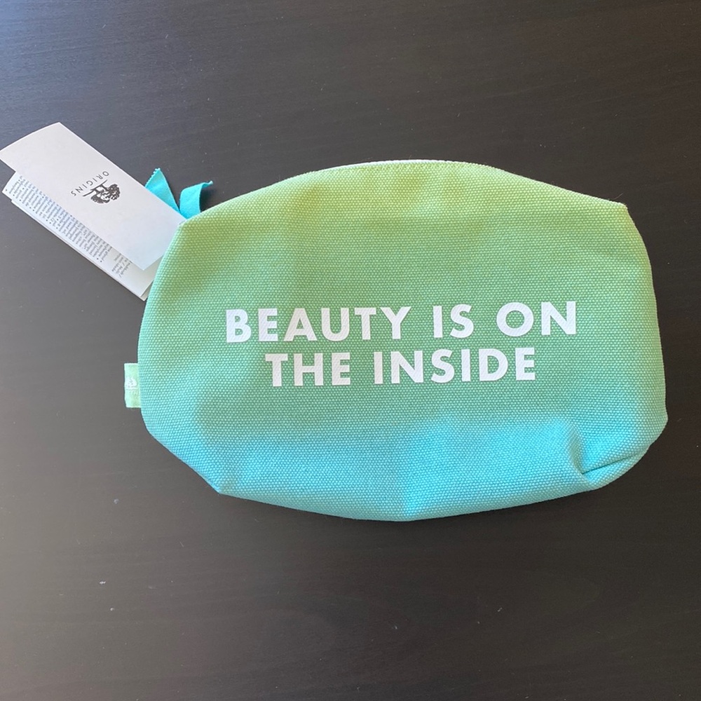 NEW Origins Blue/Green Makeup Bag